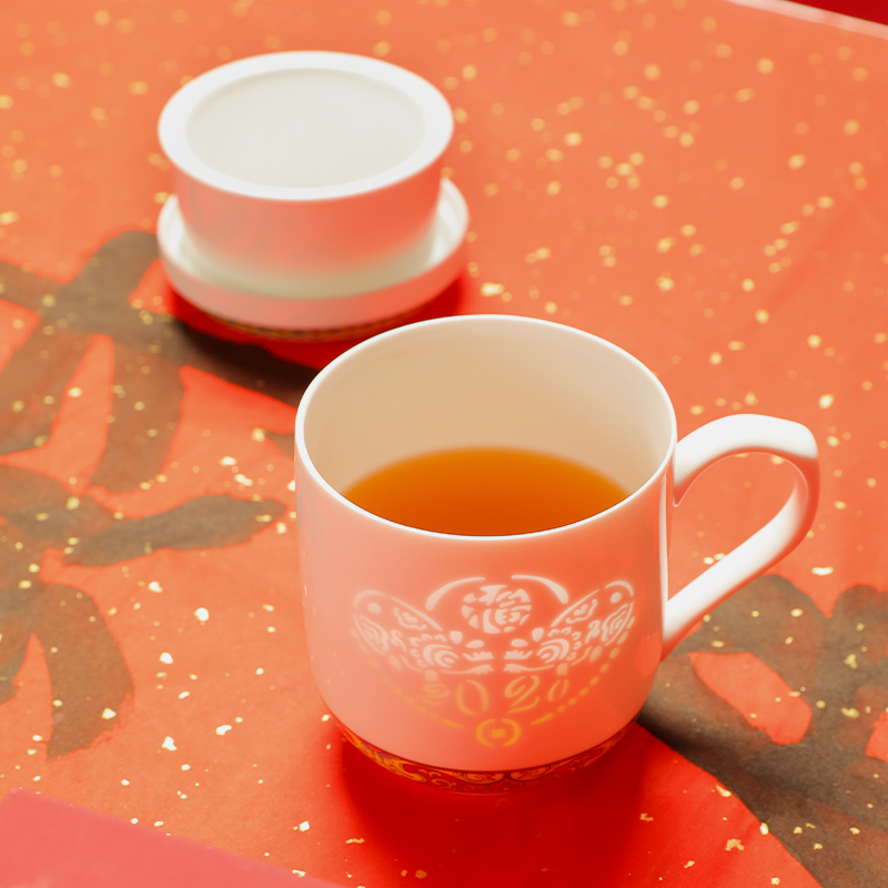 茶杯茶水分離杯子陶瓷帶蓋景德鎮星座杯花茶杯辦公室過濾杯國潮風